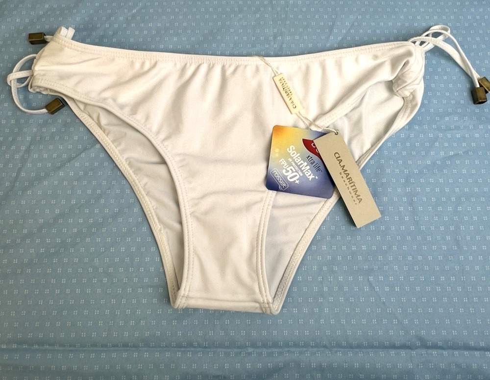 Cia.Maritima Beachwear Bikini Bottom White Swimwear Women Large Sun Protection